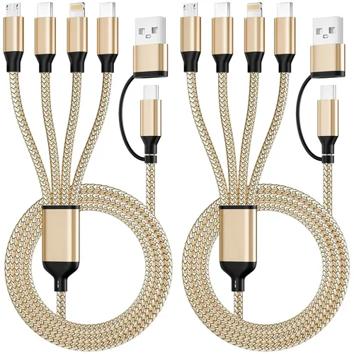 Miniatura 19 de Cable divisor USB C multi carga para múltiples dispositivos, cable de carga rápido 4 en 1, cable de carga de teléfono USB C trenzado con 4