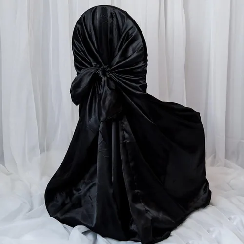 Efavormart - Fundas para sillas de boda, plegables, de satén, universales, para fiestas, 5 unidades, se adaptan a la mayoría de las sillas, fáciles