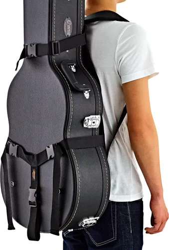 Miniatura 2 de Ortega Deluxe - Correa para mochila con cojín trasero para funda rígida, lleva tu funda rígida como una bolsa de concierto, color negro (OBPS-DLX)