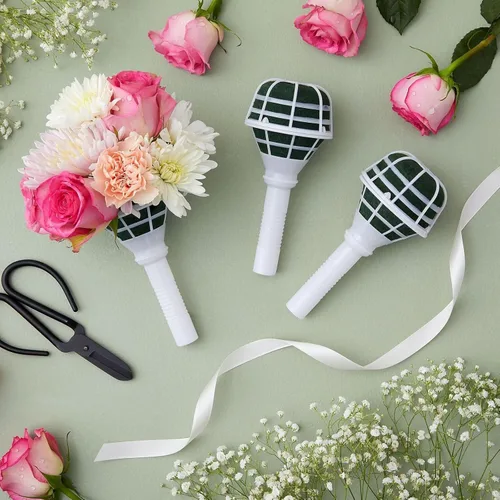 Miniatura 3 de Juvale Paquete de 6 soportes de espuma para ramos, ideales para flores frescas, decoración de bodas, arreglos florales y proyectos de jardinería