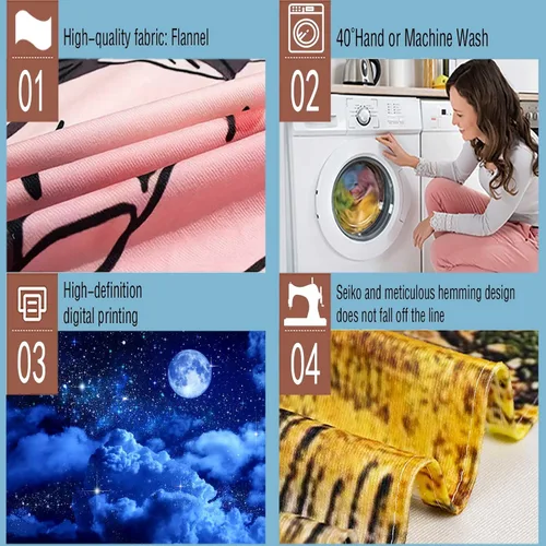 Miniatura 4 de Aidatain Tapiz de luna azul cielo nocturno nube creciente tapiz grande de 80 pulgadas 60 pulgadas 60 pulgadas de tela de franela temática de luz