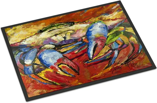 Miniatura 218 de Caroline's Treasures JMK1017JMAT - Tapete de caza de rana garza azul, 24 x 36 pulgadas, tapete para puerta delantera, interior y exterior