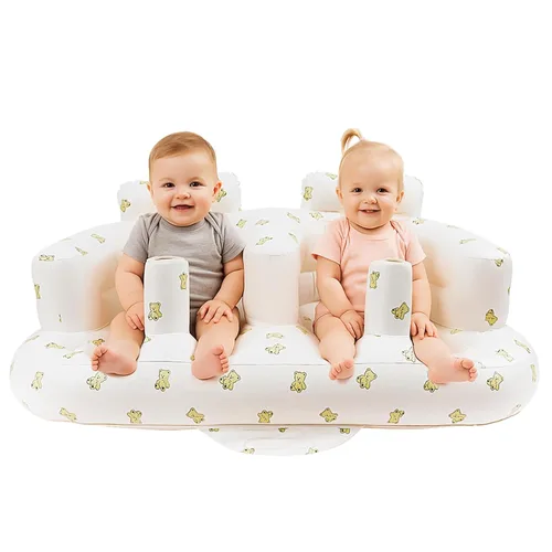 Miniatura 9 de EKEPE Asiento inflable para bebé con ventosas para bebés de 3 meses en adelante, asientos de piso para bebé para sentarse con bomba de aire