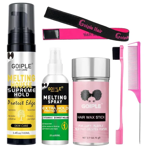 Mousse Adhesivo de Fusión y Sujeción de Encaje Sin Pegamento para Cabello para Pelucas, Pegamento para Pelucas Spray de Fusión de Encaje Mousse de