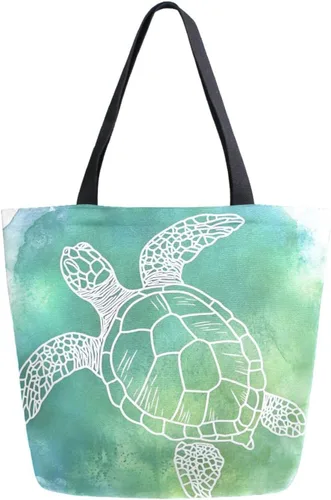 Miniatura 22 de SUABO Bolsa de asas de cocina reutilizable para comestibles, bolsa de compras de lona para exteriores Cactus