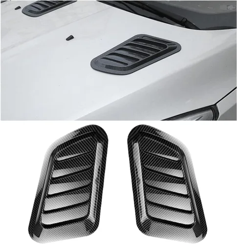 Miniatura 9 de Ventilaciones de capó de coche Blilo, 2 piezas de ventilaciones de aire universales para capó de coche, cubierta de entrada de aire de capó azul