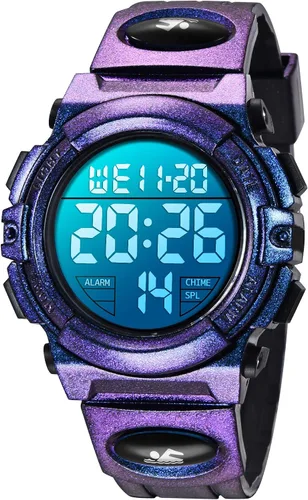 Reloj analógico para niños, reloj para niños de 6 a 15 años, reloj digital para deportes al aire libre, multifuncional con cronógrafo LED 50 M,