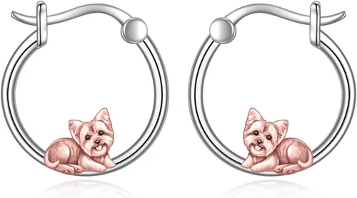 Miniatura 107 de VONALA Bonitos aretes de aro de plata de ley 925, regalos de cumpleaños para mujer