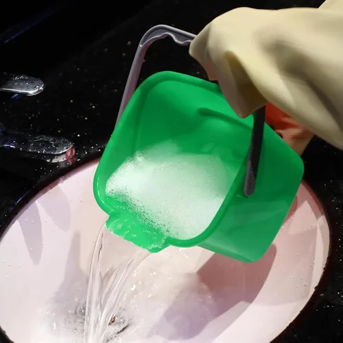 Miniatura 4 de Uiifan 3 Pcs 6 Quart Cleaning Bucket Small Sanitizing Square Bucket Detergent Pail Plastic Cleaning Pail with Handles and Measurements Spout for