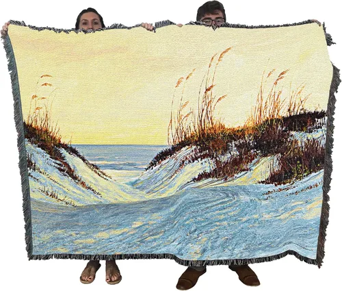 Miniatura 11 de Pure Country Weavers Manta de matrimonio Dockside por Charles Wysocki - Tapiz de regalo de playa costera de Estados Unidos temprano de América
