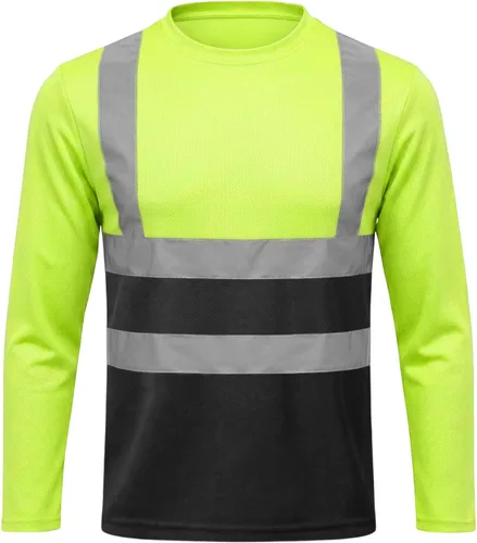 Miniatura 12 de HYCOPROT Hi Vis Safety Shirts Long Sleeve High Visibility Reflective Shirt for Men Women Class 3 Construction T Shirt Work T-shirts Clothes for