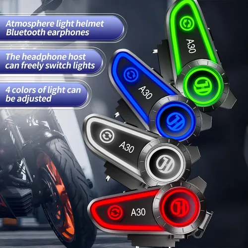 Miniatura 9 de Altavoces para casco de motocicleta, auriculares Bluetooth, respuesta automática, control de música, 120 horas de reproducción, sistema de alta