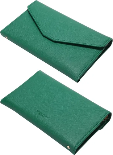 Miniatura 91 de Zoppen - Billetera de viaje con bloqueo RFID multiusos (Ver.4) Portatarjetas de pasaporte y vacunas, organizador de documentos de tres pliegues
