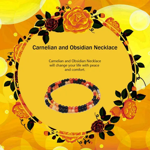 Miniatura 32 de Collar de cristal de obsidiana negra hecho a mano, collar de cuentas de piedras preciosas naturales auténticas, curación, protección, talismán mala