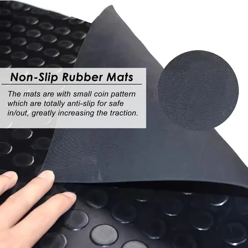 Miniatura 4 de SRNSAEB Tapete de goma para suelo de garaje, tapete de piso de 1/8 pulgadas de grosor, tapete protector y tapete protector para taller