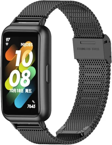 Correa de metal para Huawei Band 7 pulseras de acero inoxidable, compatible con Huawei Band 7 Watch pulsera de repuesto