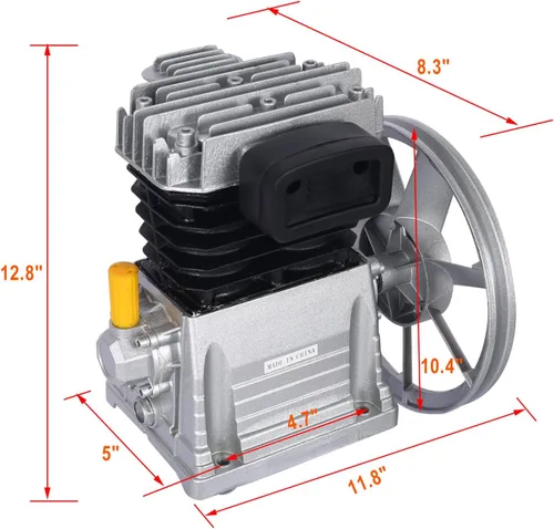 Miniatura 4 de Cabezal de bomba de compresor de aire, bomba de compresor de aire 2HP, bomba de compresor de aire de 1.5KW 115PSI V, inflado más rápido y bajo nivel
