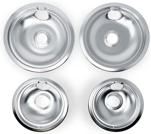 EvertechPRO Paquete de 4 bandejas de goteo para estufa eléctrica, 2 pequeñas de 6 pulgadas y 2 grandes de 8 pulgadas, se adapta a Frigidaire y se