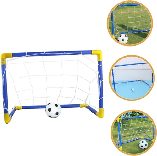 Miniatura 4 de Outanaya Portería de fútbol plegable portátil de plástico Mini puerta de fútbol para entrenamiento interior al aire libre Red plegable ligera