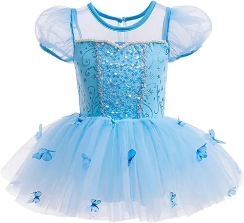 Miniatura 21 de MYRISAM - Maillots de princesa para niñas, tutú de ballet, vestido de bailarina con falda, para cumpleaños, fiesta elegante, disfraces de Halloween