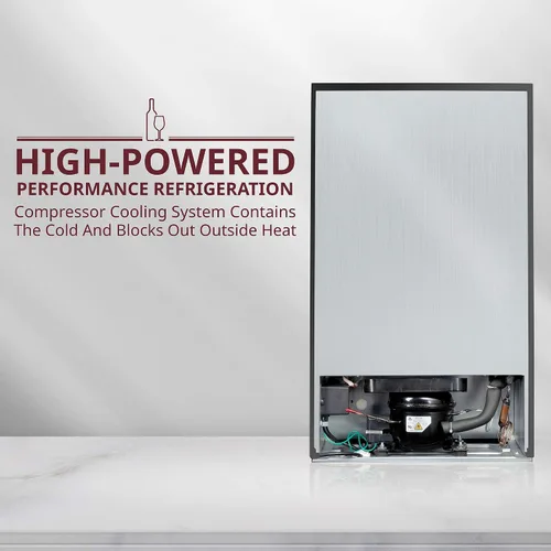 Miniatura 8 de Schmecke - Refrigerador de vino con compresor de 34 botellas con cerradura Gran bodega independiente Refrigerador de vino digital 41f-64f