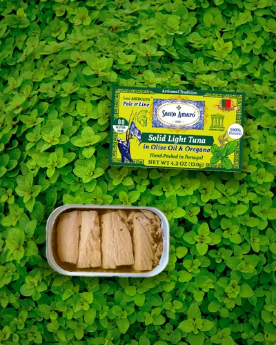 Miniatura 8 de Santo Amaro - Filetes artesanales de atún silvestre en aceite de oliva y orégano, atún capturado con caña y línea de Portugal, atún enlatado al