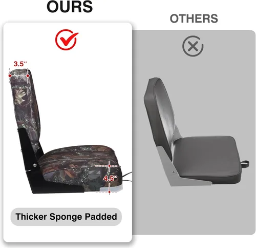 Miniatura 4 de Asiento de bote plegable Leader Accessories B-Camo/Bisagra negra