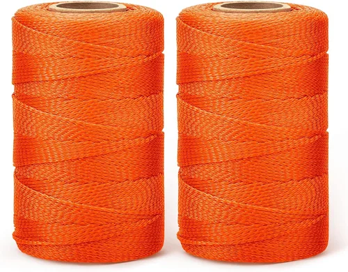 Miniatura 11 de Amylove Línea de cuerda de 6 rollos de nailon trenzado #18, cuerda de construcción trenzada de nailon de 500 pies, cuerda resistente para exteriores