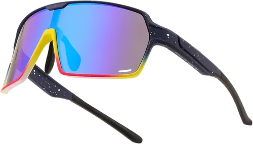 Miniatura 12 de Karsaer Lentes de sol deportivos de gran tamaño para hombres y mujeres, lentes de protección UV de marco grande, ideales para béisbol, correr, Marco