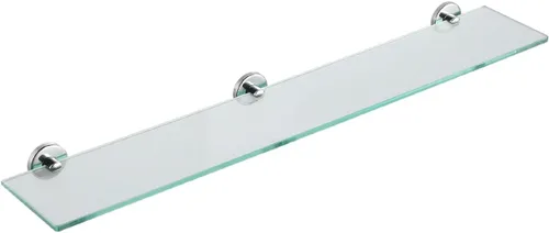 Miniatura 20 de JQK Estantería de baño de vidrio bronce, estante con toallero de 15 pulgadas de vidrio templado, almacenamiento para ducha de 16 por 5 pulgadas