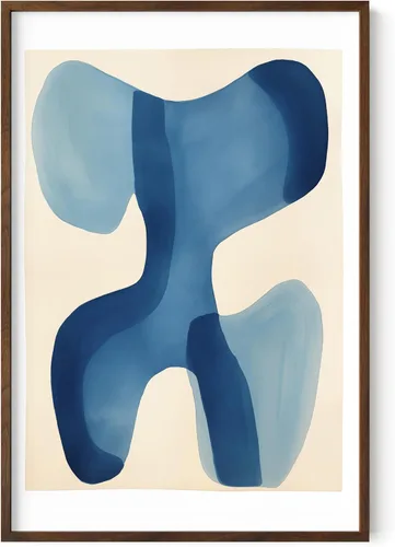 Miniatura 123 de HAUS AND HUES Arte abstracto moderno para pared, arte de sala de estar azul y verde, obra de arte moderna para paredes, imagen minimalista para sala