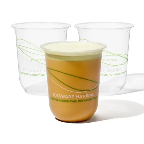 Miniatura 10 de TOSSWARE NATURAL Arc - Vasos Fríos Transparentes a Base de Plantas de 12 oz - Alternativa al Plástico para Fiestas, Despedidas de Soltera, Bodas