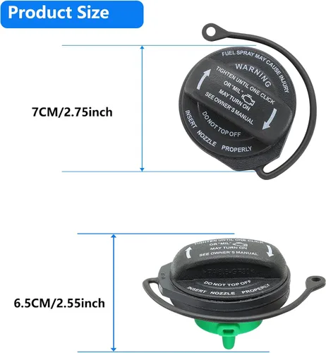 Miniatura 3 de Tapa de combustible compatible con Volkswagen - 3C0-201-550-N para CC, Eos, Passat, Tiguan, Limited Reemplaza la tapa del tanque de gasolina