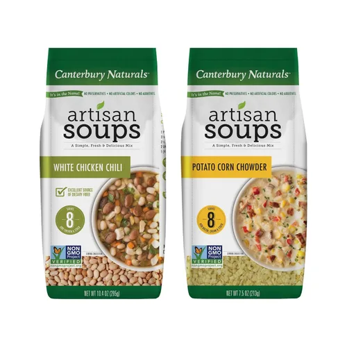 Miniatura 15 de Canterbury Naturals Mezcla de sopa artesanal, mezcla de sopa de fideos con pollo, sin OMG, hace 8 porciones, bolsa de 6.5 onzas (paquete de 3)