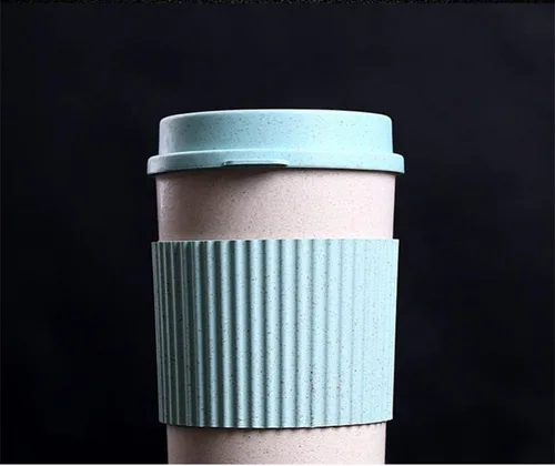 Miniatura 21 de Taza de café sellada con paja de trigo, taza de plástico portátil creativa, taza de alimentos de alto valor que acompaña a beber 16.9 fl oz/17 oz