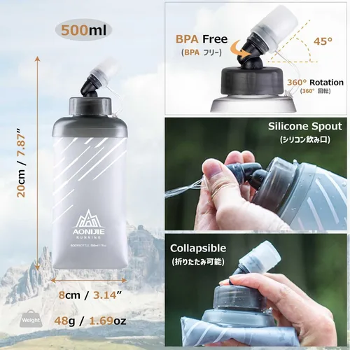 Miniatura 7 de Azarxis Chaleco de Hidratación para Correr Mochila 5L 5.5L para Mujeres y Hombres para Correr en Senderos Carrera de Maratón Ciclismo Senderismo