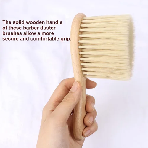 Miniatura 4 de 3 paquetes de cepillo profesional para peluquero para el cuello, limpieza de pelo, cerdas de nailon ultra suaves, cepillo para quitar el pelo suelto