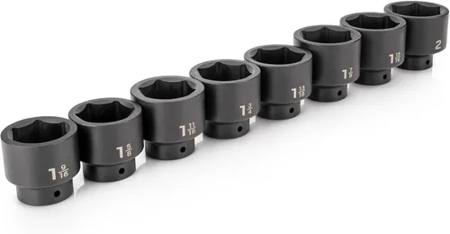 Miniatura 7 de TEKTON Juego de llaves de impacto de 6 puntos poco profundas de 1/2 pulgada con funda, 23 piezas (0.394-1.260 in) SID92322 Sólo herramienta