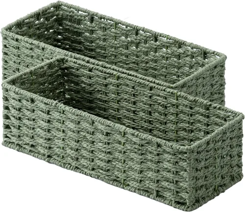 Miniatura 10 de StorageWorks - Cesta para tanque de inodoro para baño, cestas de almacenamiento de jacinto de agua para la parte superior del tanque de inodoro