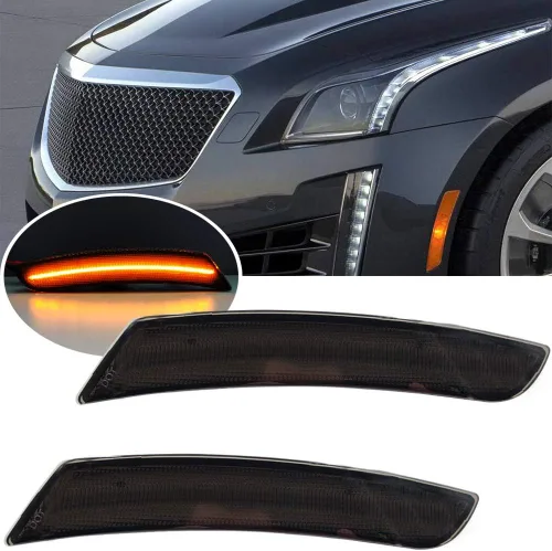 Juegos de cuartos LED ámbar delanteros laterales de repuesto para Cadillac CTS/ATS 2014-2019 & 2015-2019 Cadillac ATS & 2016-2024 Camaro Kits de