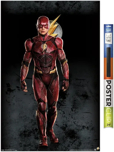 Miniatura 17 de Trends International Película de DC Comics - Liga de la Justicia - Póster de pared The Flash, 14.725 x 22.375 pulgadas, versión enmarcada de madera