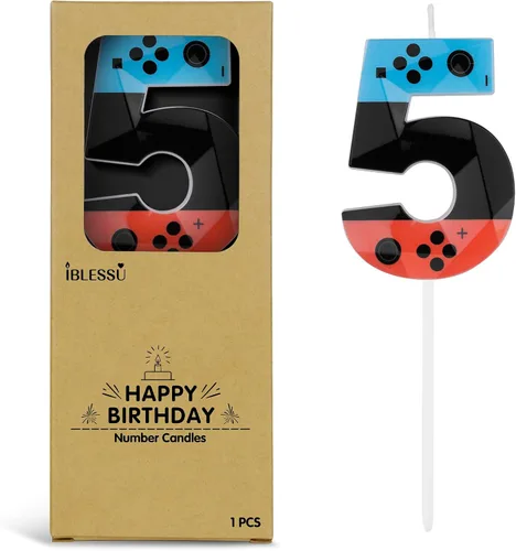 Miniatura 8 de Velas de cumpleaños de autos de carreras número 3, velas de cumpleaños a cuadros negros y blancos de 2.68 pulgadas, velas de números con temática