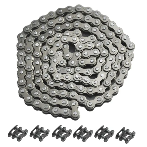 HOLATO Cadena de transmisión de 25 eslabones 132 + eslabón maestro para Razor MX500 MX650 SX350 SX500 SX650 Rocket Bike Electric Off-Road Motocross