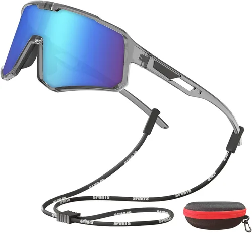 Miniatura 9 de Gafas de sol de ciclismo para hombres y mujeres, gafas de sol deportivas polarizadas con protección UV para ciclismo, correr, béisbol