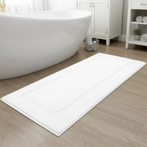 Miniatura 33 de SHACOS Alfombras de baño súper suaves y esponjosas de 24"x36" antideslizantes, lavables, alfombras de baño absorbentes, alfombras para suelo de Gris