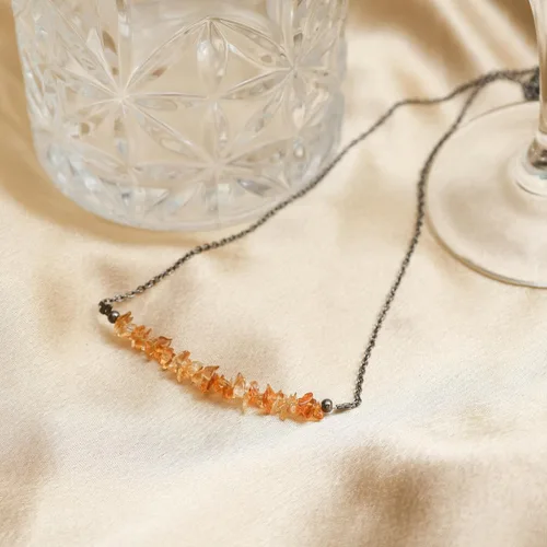 Miniatura 11 de Gempires - Collar de barra de chips naturales, cristales curativos de energía, regalo de cumpleaños, regalo para ella, joyería de piedras preciosas