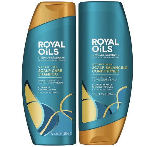 Head & Shoulders Royal Oils - Juego de champú y acondicionador, 1% piritiona de zinc, cuidado e hidratación del cuero cabelludo, acondicionador