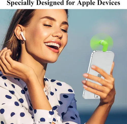 Miniatura 8 de Ventilador, paquete de 6 mini ventiladores de teléfono celular, portátil, colorido y potente, compatible con iPhone 14/14Pro Max/13/13 Pro Max/12/12