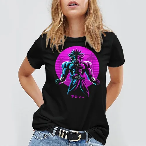 Miniatura 4 de Saiyajin Broly - Camisetas casuales para hombre, manga corta, unisex, cuello redondo, camisetas para jóvenes y adultos