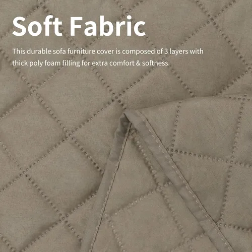 Miniatura 5 de ISSUNTEX - Fundas de sofá seccional para perros, funda reversible en forma de L para sofá, protector de chaise lounge resistente al agua